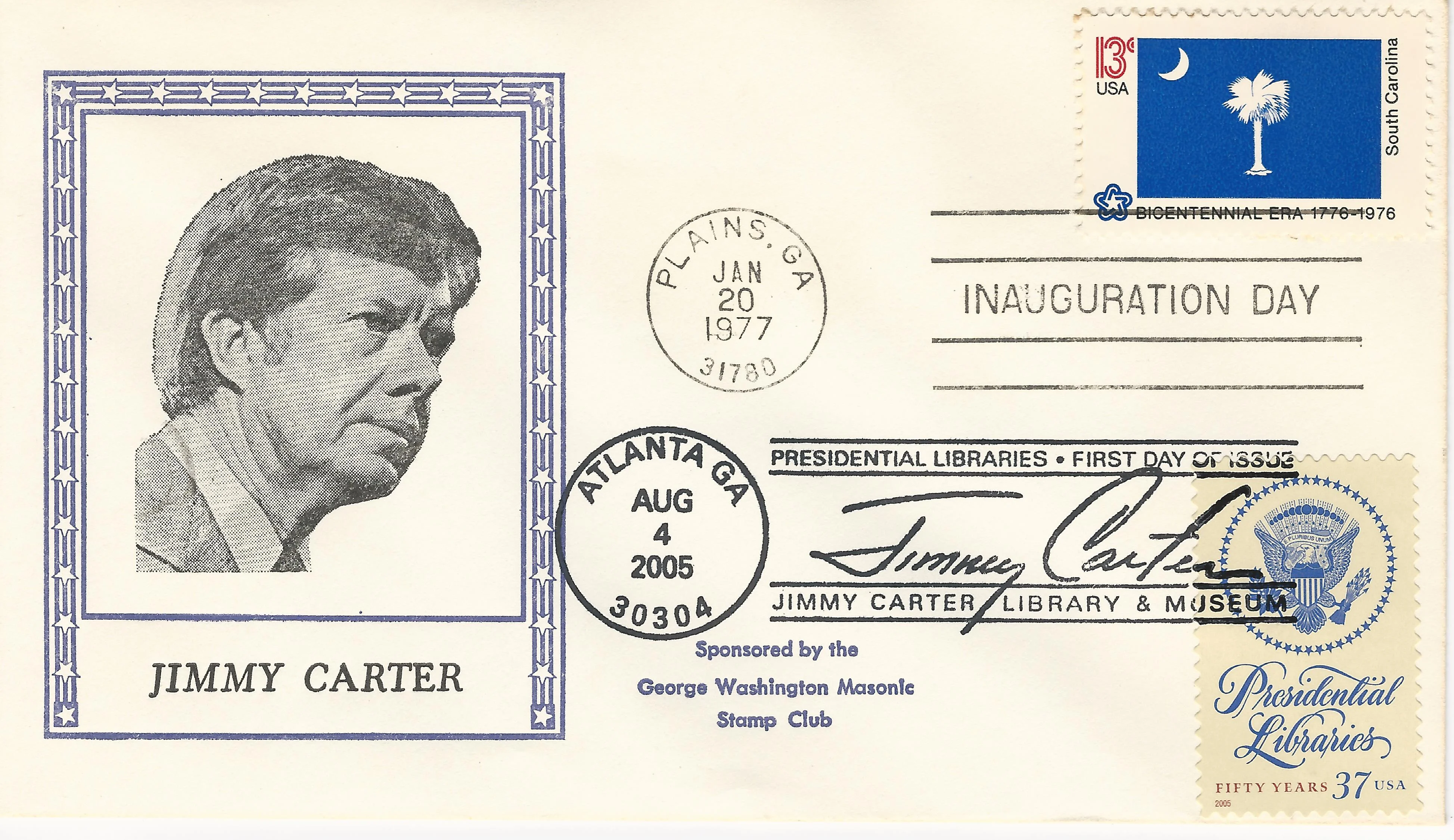 Inauguration Jimmy Carter Postmark #1: Washington, DC —&hellip;